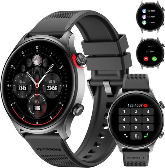 Montre Connectée Bluetooth Ecran 1,52 Pouces Montre Intelligente Etanche IP68 Sportif NOIR