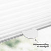 Lot de x2 Store Plissé Sans Perçage 50cm x 100cm Blanc pour Portes et Fenêtres Opaque Protection Vie Privée Protection Solaire Prêt à l'Emploi Enrouleur