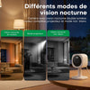 Caméra Intérieure Magnétique 3MP 2K, Vision Nocturne Couleur 0,01 Lux Caméra Intérieure Wi‑Fi, Détection Mouvement Humain, Audio Bidirectionnel, Étanche IP65, Compatible Alexa Et Google