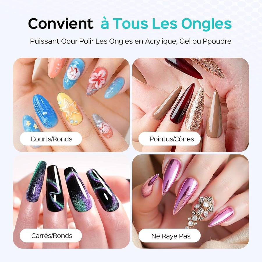 Ponceuse Pour Ongles Professionnelle 4000RPM: Ensemble de Lime a Ongle Electrique 6 en 1 Pour Ongles en Gel et Ongles en Acrylique, Idéal Pour le Salon et La Maison Portable et Silencieux