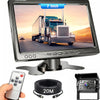 Caméra de Recul pour Voiture avec Moniteur LCD 7 Pouces,Camera de Recul IR Vision de Nuit étanche IP68 avec 20M Câble Caméra de Recul Kit pour Camping Car/Camion/Remorques/RV/Agricole/Motorhome,12-24V