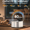 Fontaine a Eau Chat sans Fil 3,5L INOX avec Detecteur de Mouvement, avec 5000mAh Rechargeable Batterie et Technologie Exclusive sans Pompe, avec 2 Filtres