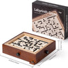 Jeu de Labyrinthe en Bois, Jeu d'équilibre Labyrinthe de qualité supérieure, Plateau Classique Robuste de 33,5 cm, défi de Coordination œil-Main