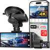 REDTIGER 4K STARVIS 2 Dashcam avant arrière, WiFi 5 GHz 20 Mo/s, commande Écran tactile, GPS, enregistrement en boucle, mode stationnement, enregistrement audio, vision nocturne WDR