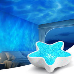 Projecteur de ciel étoilé à LED avec effet aurore - Lampe lumière polaire pour enfants et adultes - Veilleuse à vagues d'eau avec intensité variable en continu - Projecteur étoile de mer