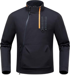 Veste Moto Homme Taille L Toutes Saisons avec CE Epaulettes Coudières Equipement pour Motocyclistes, Doublure Amovible,Coupe-Vent et Résistante au Froid