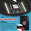 Kit : tondeuse miroir 360 LED 3 voies pour coiffeur Kit : miroir de barbier à trois voies + tondeuse professionnelle sans fil avec autonomie de 3 heures, 4 protections