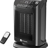 Chauffage d'appoint, 1500W PTC Chauffage Soufflant, Télécommande, 3 Modes Chauffants, Thermostat, Minuterie 12H, Protection de Sécurité, Silencieux, Chauffage Portable pour Maison, Bureau
