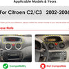 Autoradio Android 14 pouces pour Citroën C2 C3 2002 2003 2004 2005 2006, compatible avec Wireless Carplay/Android Car, commandes au volant, WiFi/4G, AM/FM 4 cœurs 2 Go et 64 Go