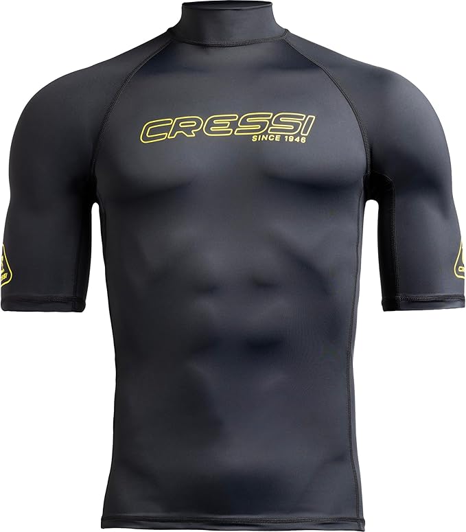 Cressi Sentinel Man Rash Guard Taille L Manches Courtes Protection Solaire UPF 50+ Séchage Rapide Natation Surf Plongée Pêche Plage Piscine et Sports Nautiques Homme