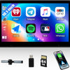 Moniteur D'appuie-tête 10.1 Pouces avec Carplay sans Fil Android Auto, écran Tactile IPS HD Display avec Bluetooth Airplay Super Link Commande Vocale Transmission FM +Carte TF 64G