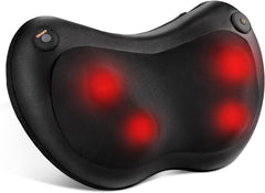Coussin Masseur Shiatsu Chauffant Electrique 3 Vitesses Soulage Douleur Cervicale Cou Nuque Pieds