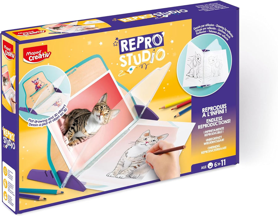 Maped Creativ - Repro' Studio - Reproduction de Dessins à l'Infini - Effet Magique - Activité Créative, Dès 6 Ans