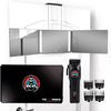 Kit : tondeuse miroir 360 LED 3 voies pour coiffeur Kit : miroir de barbier à trois voies + tondeuse professionnelle sans fil avec autonomie de 3 heures, 4 protections