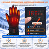 Gants Chauffants Fins Homme Femme Taille L, 2200mAh, LED, Tactile Hiver Gants fins batterie 7,4V, 3 niveaux 40–65°C LED, chauffe 5 doigts + paume + dos, tactile pour ski, vélo, moto, randonnée