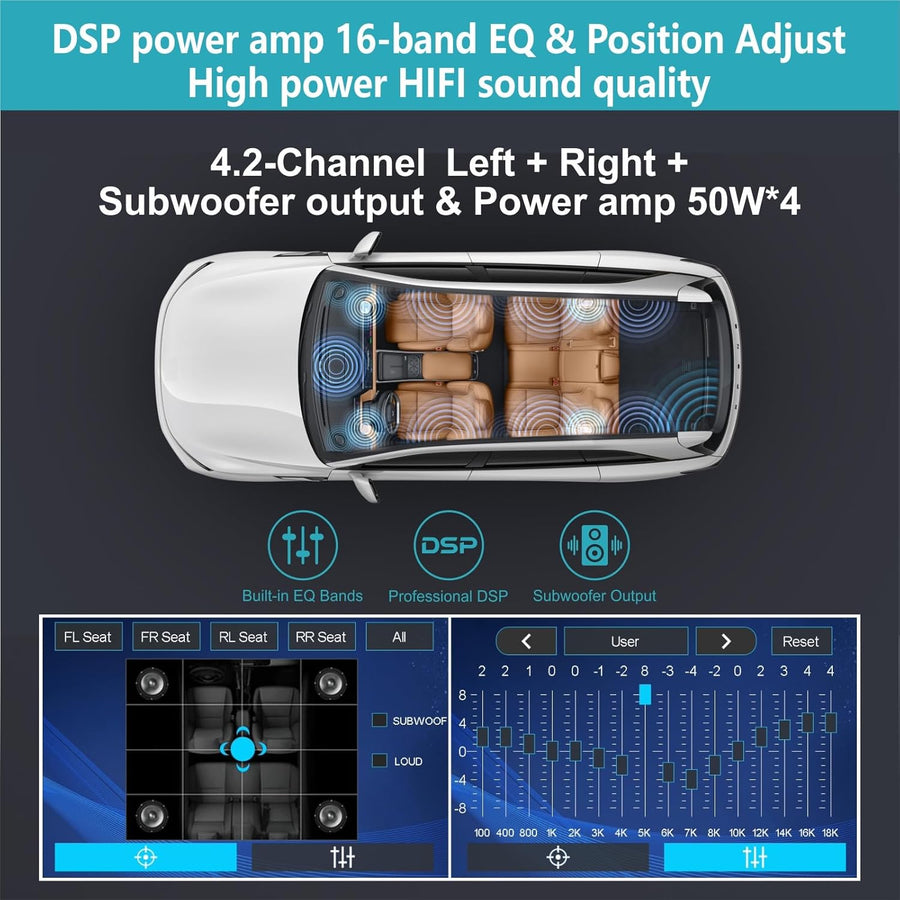 Autoradio Audi A4 B6/B7 2004-2008,avec Système Linux & Écran IPS 7",CarPlay sans Fil et Android Auto Intégrés,Commandes au Volant d'origine,Bluetooth 5.0,RDS AM/FM,USB,EQ/DSP & Puissance Élevée