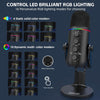 Micro à Condensateur USB Bouton Muet Lumière RGB 4 Pickup Patterns NOIR