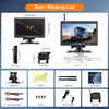 Kit de Caméra de Recul sans Fil IPS HD 7 Pouces avec Caméras, Caméra de Recul avec BSD Étanchéité IP68 Vision Nocturne Super Grand Angle pour 12V-36VV