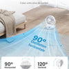 Ventilateur de Table Silencieux, 25 dB, 33CM Ventilateur Portable de Circulation D'air, oscillation manuelle verticale 120° + oscillation 90°, 4 vitesses, 4 modes, Télécommande, minuterie 12h