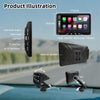 Écran Voiture 7" avec Carplay et Android Auto sans Fil – Autoradio Portable avec Écran Tactile | Caméra de Recul | Transmetteur FM, AUX,USB