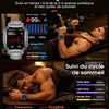 Montre Connectée Homme, 2.01'' Smartwatch avec LED Lampe, 100+ Modes Sportifs, Étanchéité IP68, Appels Bluetooth Smartwatch Militaire, Surveillance Cardiaque 24H,Sommeil, SpO2, Android/iOS