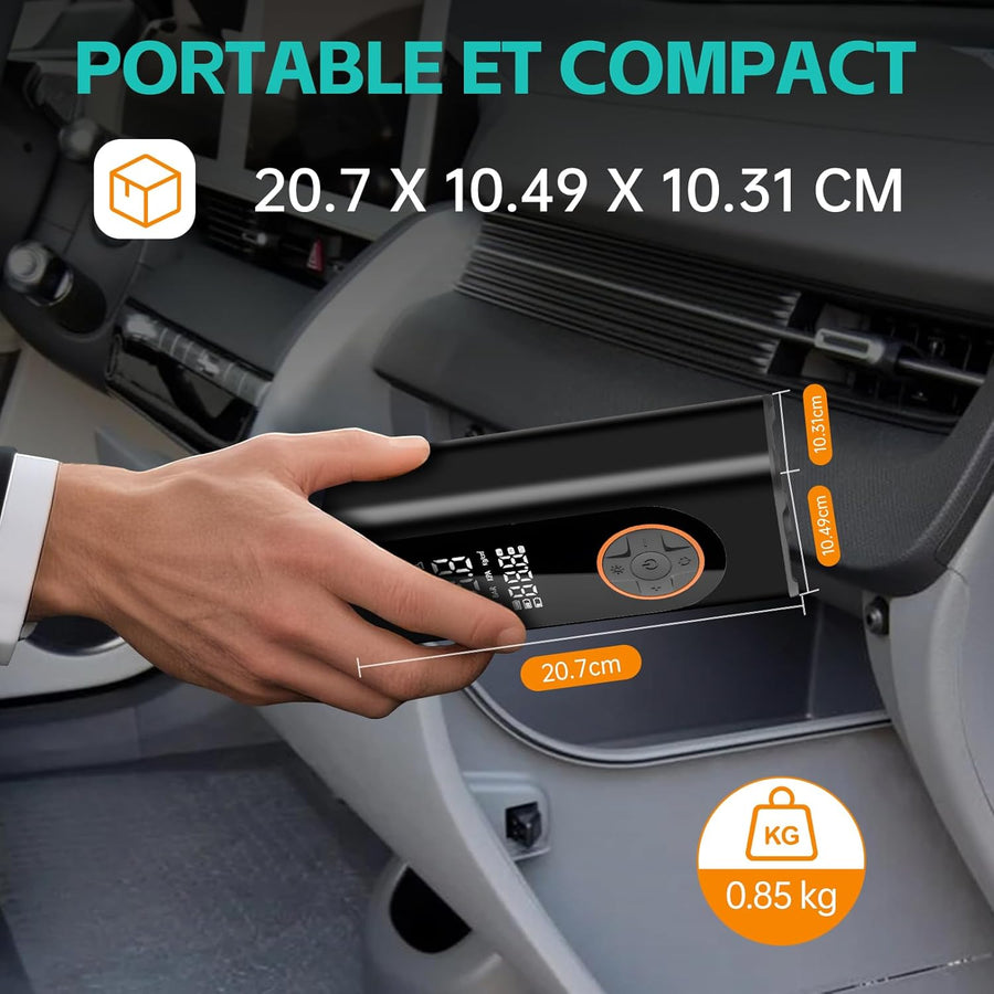 Gonfleur de pneus sans fil compresseur d'air portable pompe à pneus de voiture numérique DC 12V 150PSI pompe à air électrique