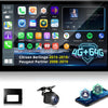Autoradio 4+64G pour Citroen Berlingo 2015-2018/Peugeot Partner 2008-2019 avec Carplay et Android Auto - Écran incell 9 Pouces Prise en Charge WiFi GPS Commandes au Volant + Caméra de recul
