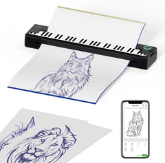 Imprimante Thermique Portable Transfert de Tatouage Compatible avec Android iOS Mac