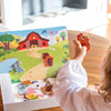 Goula Ferme magnétique Jouet Enfant Eveil 1er Age Jeu Educatif 12 Animaux de la Ferme en Bois magnétique A Assembler 10 Cartes modèles Dès 2 Ans