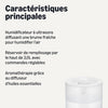 Humidificateur pour Chambre, Remplissage par le Haut, Réservoir d’Eau 3,0L, Diffuseur d’Huiles Essentielles, Blanc