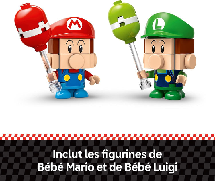 LEGO Super Mario : Mario Kart – Bébé Mario Contre Bébé Luigi 2 Voitures de Course et 2 Figurines Collector Nintendo 72034