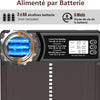 Porte Poulailler Automatique Batterie avec Minuterie Porte Automatique Poulailler en Aluminium avec Écran LCD Programmable Étanche, Fonction Anti-pincement, Ouvre-Porte Vertical