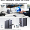 Docking Station 14 en 1 Hub USB C Triple Affichage pour Windows 2 HDMI, DisplayPort, 3 Moniteurs 4K, 10Gbps USB-A/C, PD 100W Charge, RJ45 Gigabit, SD TF, Multi Data Ports 3A2C, Audio 3.5mm