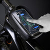Sacoche Cadre de Vélo Guidon Etanche Téléphone Portable Fermeture Rapide Ecran Tactile Sensible en TPU pour Smartphone Jusqu'à 6,8"
