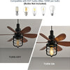 Ventilateur de plafond douille d’éclairage avec télécommande E27 Petits ventilateurs pour chambre à coucher Ferme Lampe de style industriel