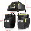Sacoche Vélo Porte-Bagage Arrière 75L Sac à Dos Velo 3 en 1 avec Couverture Imperméable et Bandoulière Sac Velo Siège Étanche