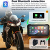 Écran CarPlay de moto 6,25", sans fil, CarPlay & Android Auto, navigation GPS pour moto, prise en charge double Bluetooth, télécommande, Siri, G00gle Assistant