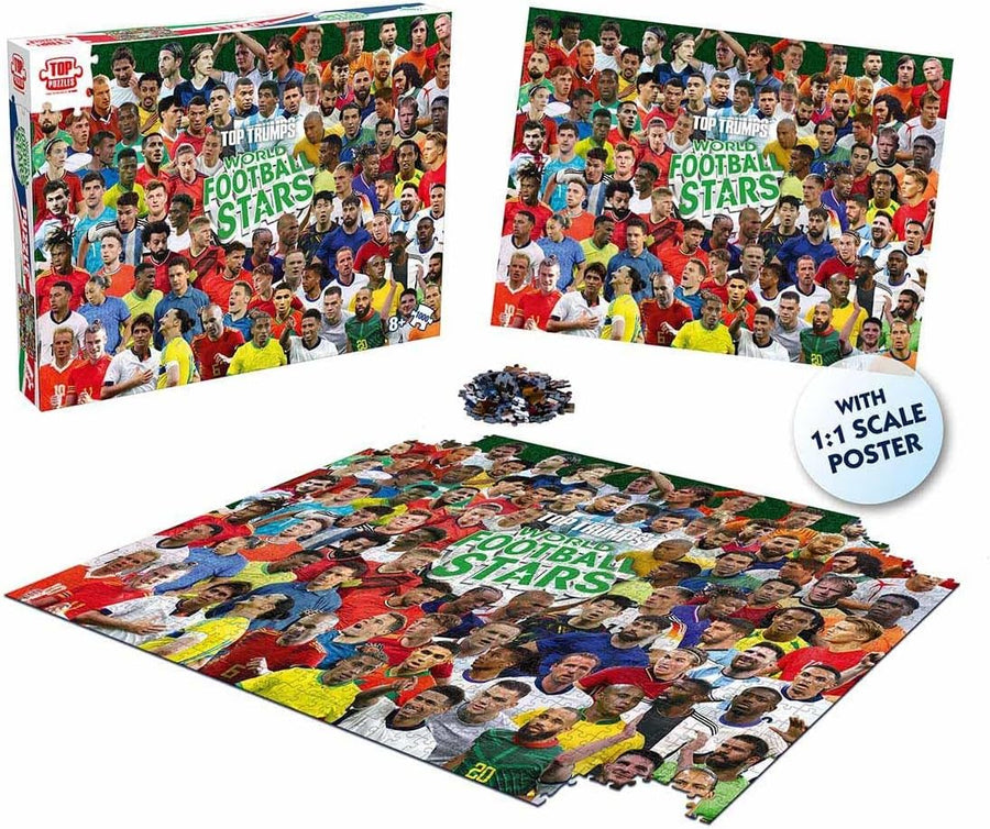 World Football Stars Puzzle 1000 Pieces + Poster 1000 pièces, Affiche incluse, Grand format, Haute qualité, Puzzle adulte, Défi logique, Moment détente, Idée cadeau