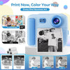Appareil Photo Instantané Enfant,écran 2.4D Antichoc,Vidéo 1080p Appareil photo instantané MP3,batterie 1300mAh,cadeau anniversaire fêtes pour filles garçons 3-12 ans,Camera Enfant,D3