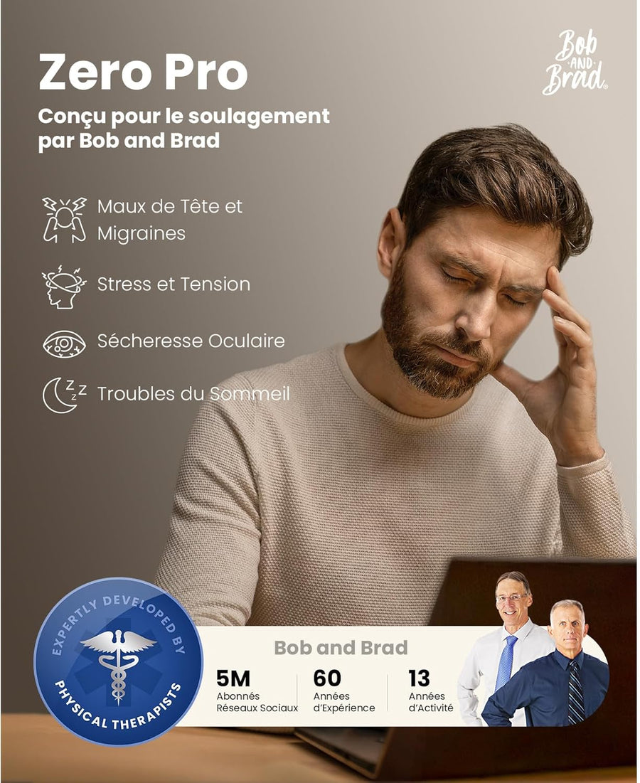 Masseur Oculaire Silencieux, Chaleur & Masque Gel Froid, Zero Pro Masque Chauffant pour Sommeil et Migraine, Appareil Massage Yeux 3D Fatigue Oculaire