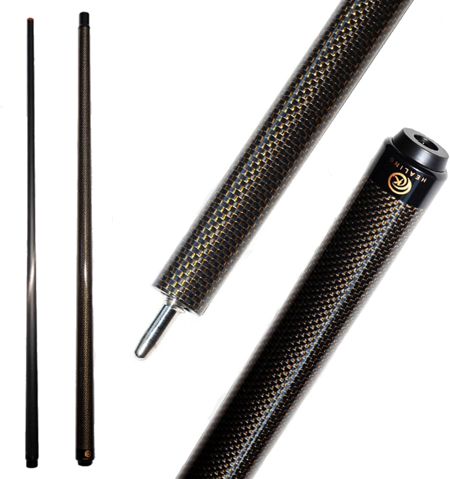 Queue de billard en fibre de carbone de 58 pouces, structure 1/2, connecteur à 3 dents, pointe de 12,4 mm, 540-567 g, convient pour les joueurs de billard professionnels