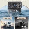 Caméra de Recul sans Fil, Moniteur TN 4,3 Pouces, Étanche IP68/Vision Nocturne Grand Angle/Lignes de Guidage Réglables/Inversion Image pour Voiture Camion Fourgon Caravane