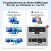 Docking Station 14 en 1 Hub USB C Triple Affichage pour Windows 2 HDMI, DisplayPort, 3 Moniteurs 4K, 10Gbps USB-A/C, PD 100W Charge, RJ45 Gigabit, SD TF, Multi Data Ports 3A2C, Audio 3.5mm