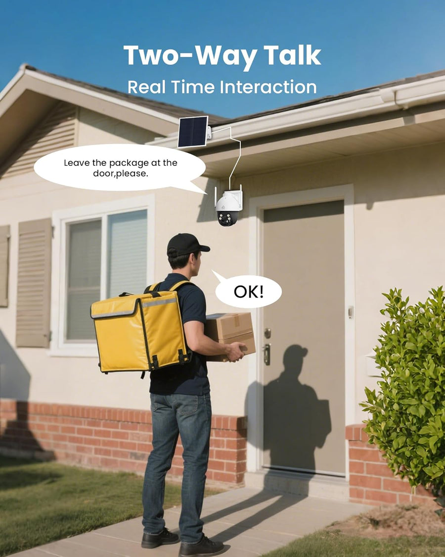 4G LTE Caméra Surveillance avec Carte SIM, 18000 mAh 2K HD Camera Solaire Exterieur sans WiFi avec 360° PTZ, PIR Détection Humaine/Mouvement, Vision Nocturne Couleur, Spotlight Sirène, IP66
