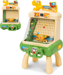 Jeu éducative pour Enfants Flipper Crabe,Nouvelle Machine de Jeu d'arcade Jeux de Flipper de Table d'arcade Son et lumière réglables,Pieds de Table Amovibles,Pinces pour 3-12 Ans
