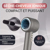 Sèche-cheveux ionique compact et puissant avec diffuseur pour boucles, air froid, brushing et coiffure professionnelle - Silencieux, léger, multifonction Accessoires inclus BLEU