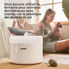 Fontaine a Eau Chat 2L Distributeur Eau Chat Couches de filtrage BLANC
