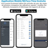 Pointeuse Wifi pour Employés Petite Entreprise, W3 WiFi Biométrique Pointeuse à Empreinte Digitale, pointeuse horaire Personnel avec APP pour iOS Android Français
