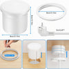 Prise encastrable Plan de Travail avec Charge Qi15 W, USB-C PD 30W, Ø80 mm Multiprise encastrable avec 1 prise, USB-A QC 18 W, couvercle rotatif anti-poussière, câble 2 m, bureau et cuisine, blanc