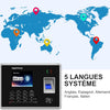 Pointeuse Horaire Personnel Francais Empreinte Digitale Badgeuse Badge Carte Employés Petites Entreprises jusquà 1000 utilisateurs sans WiFi 0 Frais Mensuels Scan